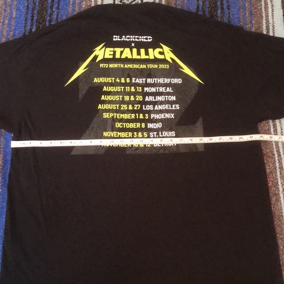 Metallica M72 2023 North American Tour Concert Tee Shirt - Picture 10 of 11